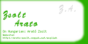 zsolt arato business card